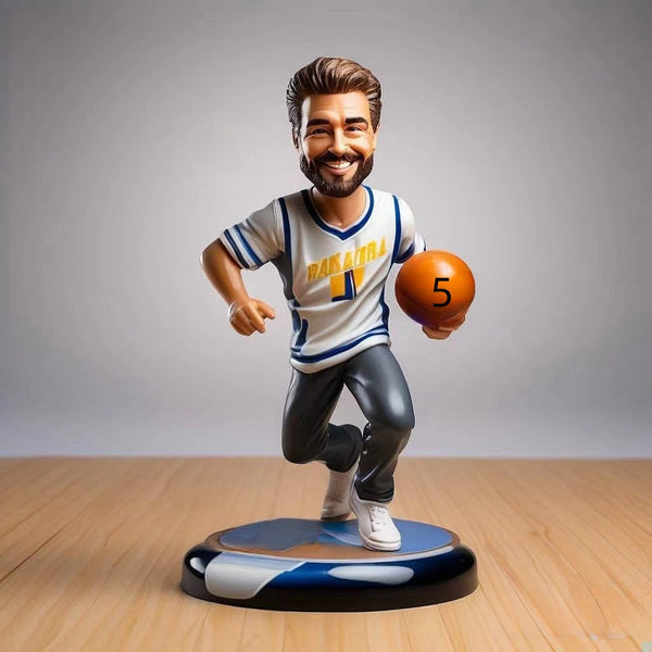 Customized Bobblehead for handsome guys playing bowling