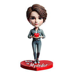 Valentine's Day Gift Custom Bobbleheads with Love girl Bobbleheads