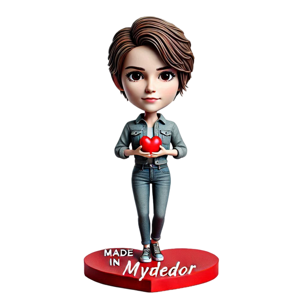 Valentine's Day Gift Custom Bobbleheads with Love girl Bobbleheads