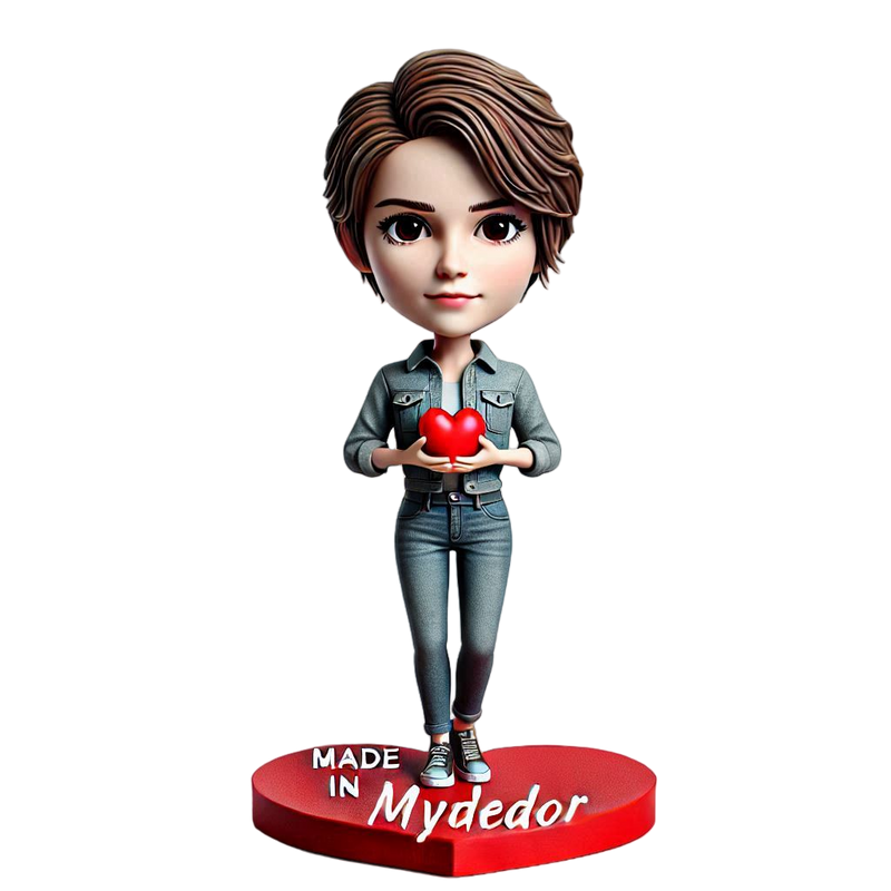 Valentine's Day Gift Custom Bobbleheads with Love girl Bobbleheads