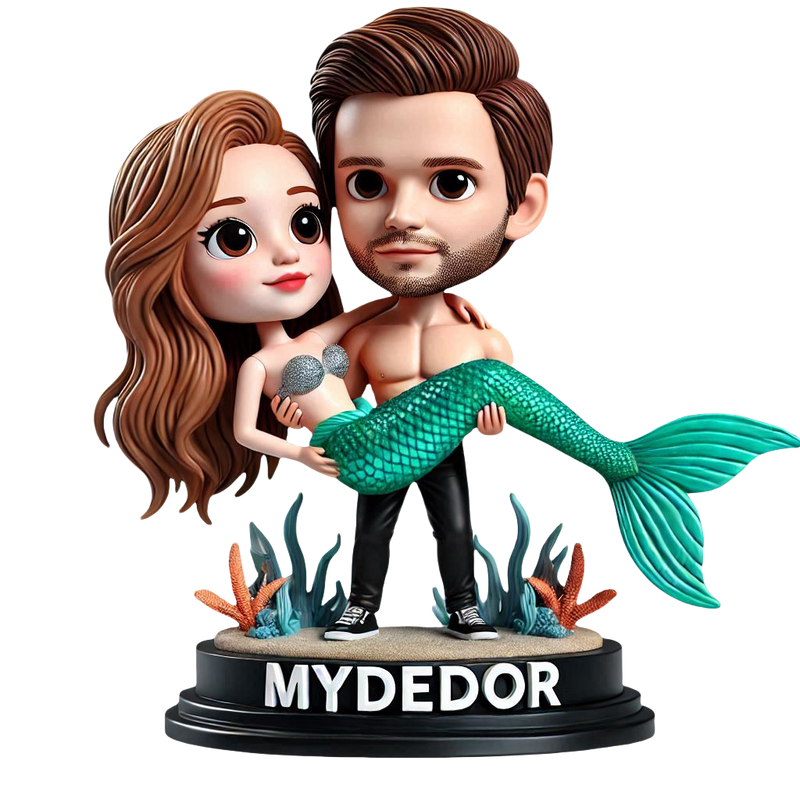 Mermaid Couple Custom Bobblehead Doll（6）