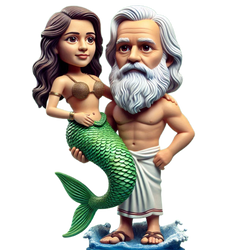 Mermaid Couple Custom Bobblehead Doll（3）