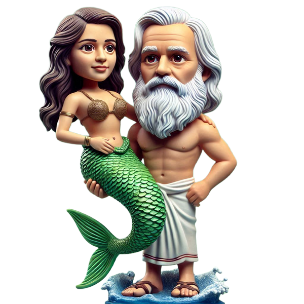 Mermaid Couple Custom Bobblehead Doll（3）