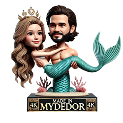 Mermaid Couple Custom Bobblehead Doll（5）