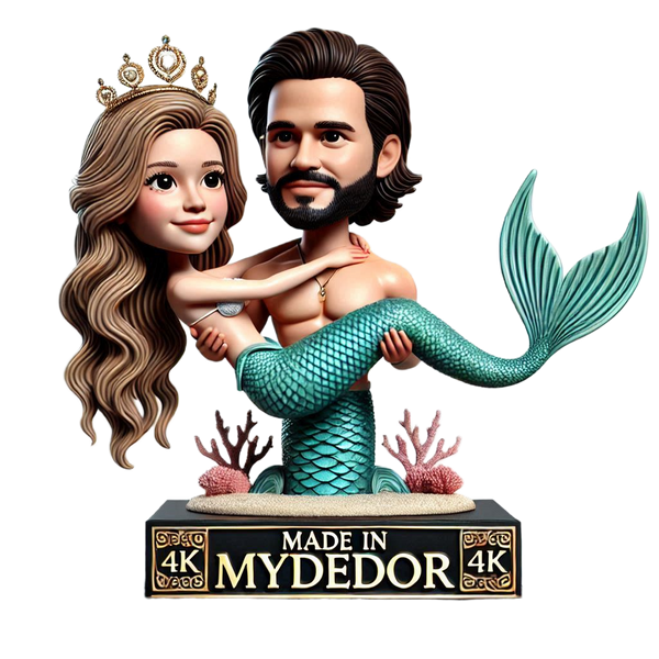 Mermaid Couple Custom Bobblehead Doll（5）