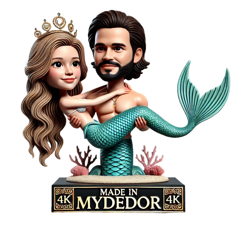 Mermaid Couple Custom Bobblehead Doll（5）