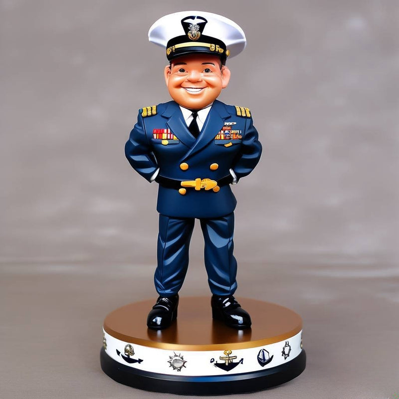 Customize bobbleheads in various US military uniforms from your photos