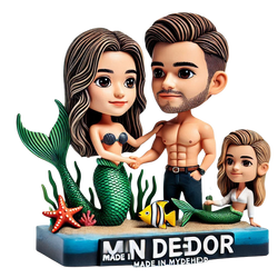 Mermaid Family Custom Bobblehead Doll