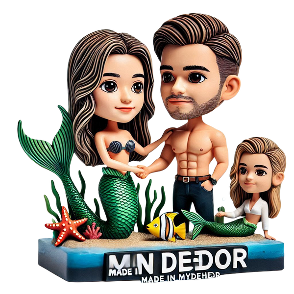 Mermaid Family Custom Bobblehead Doll