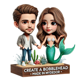 Mermaid Couple Custom Bobblehead Doll（1）