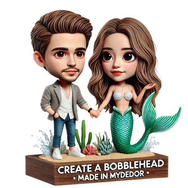 Mermaid Couple Custom Bobblehead Doll（1）