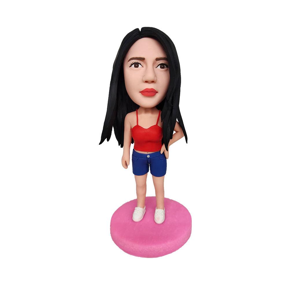 Simple Style Girl Custom Bobblehead Mydedor Bobblehead And Custom Ts Shop