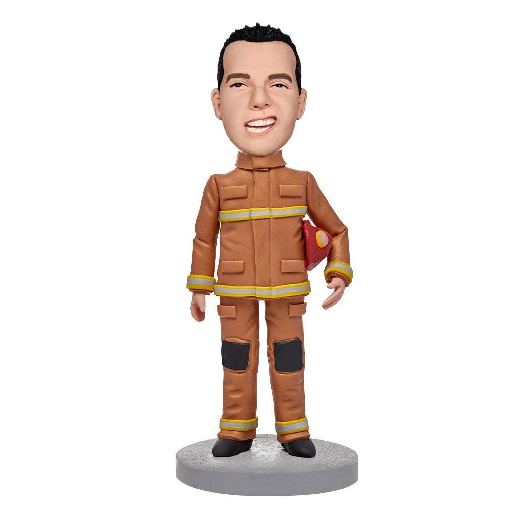 Custom fashion bobblehead gentleman custom fireman figurines gentleman bobblehead